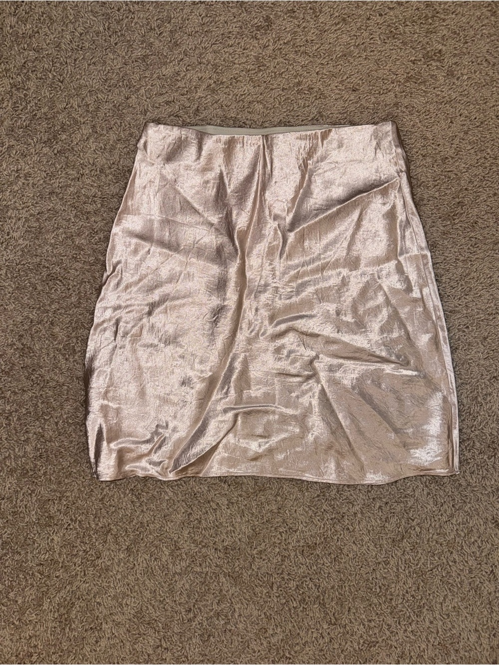 Babaton Metallic Blush Mini Skirt
